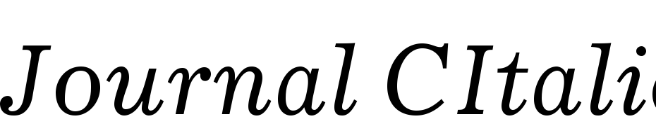 Journal C Italic Yazı tipi ücretsiz indir